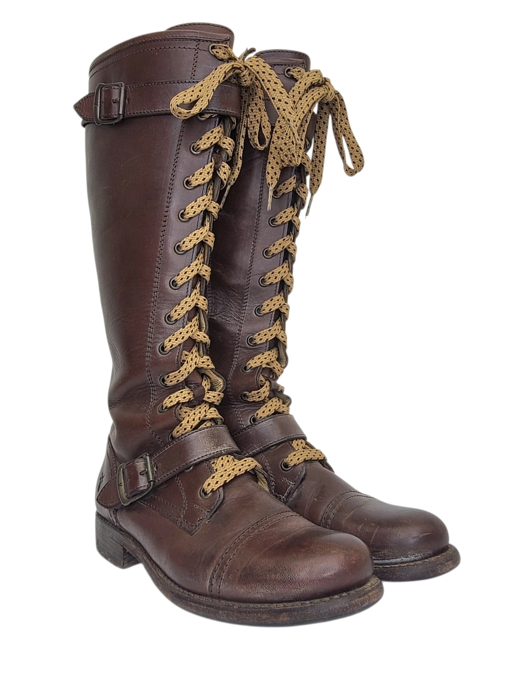 Frye Jenna Cap Toe Lace Up Boots 76800 Size 7.5